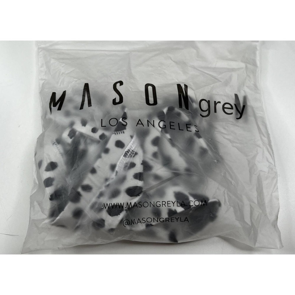 NWT Mason Grey Bralette Bikini Top Size Medium Gray Cheetah Spotted Non-padded - Picture 5 of 6